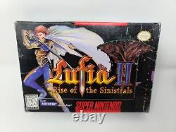 Lufia II 2 Rise of Sinistrals SNES Super Nintendo Box Art, Manual, Game