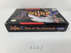 Lufia II 2 Rise of Sinistrals SNES Super Nintendo Box Art, Manual, Game