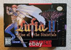 Lufia II 2 Rise of the Sinistrals SNES Super Nintendo Complete in Box