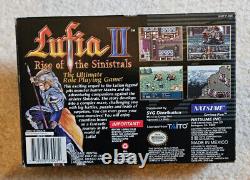 Lufia II 2 Rise of the Sinistrals SNES Super Nintendo Complete in Box