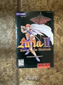 Lufia II Rise Of The Sinistrals SNES Super Nintendo with Manual Tested and Works