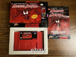 MAXIMUM CARNAGE Super Nintendo SNES 1994 ORIG BOX! MANUAL! See photos! Spiderman