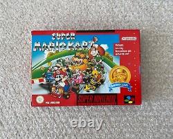 MINT Super Mario Kart Super Nintendo SNES PAL Boxed Complete CIB Collectors