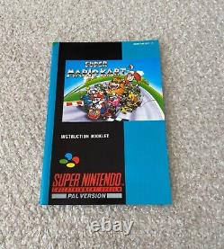 MINT Super Mario Kart Super Nintendo SNES PAL Boxed Complete CIB Collectors