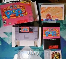 Magical Pop'n Popn Super Nintendo SNES Timewalk Games CIB Complete in Box $0Ship