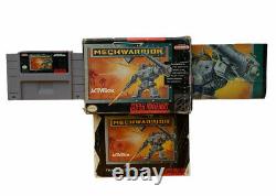 MechWarrior SNES Super Nintendo Box With Game and Inserts Vintage Video Games