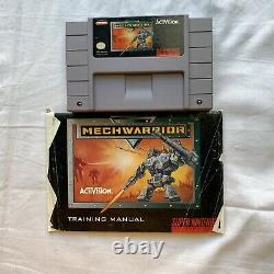 MechWarrior SNES Super Nintendo Box With Game and Inserts Vintage Video Games