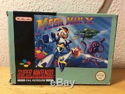 Mega MAN X MEGAMAN Super Nintendo SNES Juego Completo Pal Uk