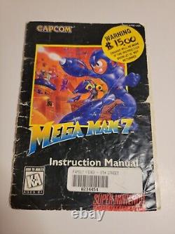 Mega Man 7 Super Nintendo SNES Game & Manual Authentic & Tested