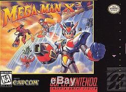 Mega Man X3 Snes Super Nintendo Game Cosmetic Wear