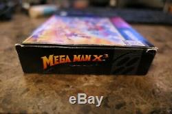 Mega Man X3 (Super Nintendo, SNES), 1995 Complete Box, Game, Tray, & Manual