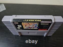 Mega Man X3 (Super Nintendo SNES, 1997) Authentic Cart Tested Board Pics
