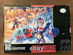 Mega Man X3 (Super Nintendo SNES) Complete CIB with Ads