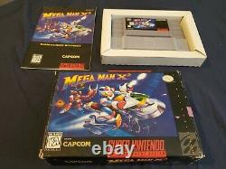 Mega Man X AND X2 CIB SNES LOT! Super Nintendo Complete in Box MegaMan Manuals