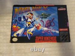 Mega Man X SNES Super Nintendo Complete CIB, Great Condition and Tested