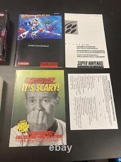 Mega Man X Super Nintendo SNES Complete! CIB! Authentic! Rare! Reg Card! Tested