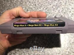 Mega Man X + X2 + X3 (Super Nintendo, SNES) Carts New