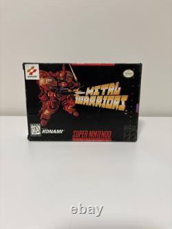 Metal Warriors Super Nintendo SNES Cart & Box Authentic & Tested Damaged