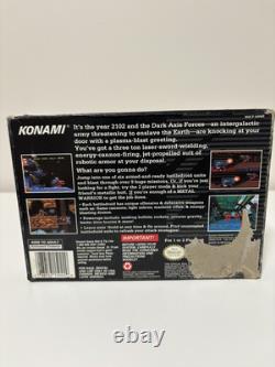 Metal Warriors Super Nintendo SNES Cart & Box Authentic & Tested Damaged