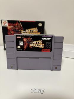 Metal Warriors Super Nintendo SNES Cart & Box Authentic & Tested Damaged