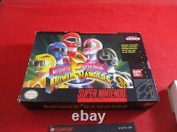 Mighty Morphin Power Rangers (Super Nintendo SNES) COMPLETE with Box manual #K1