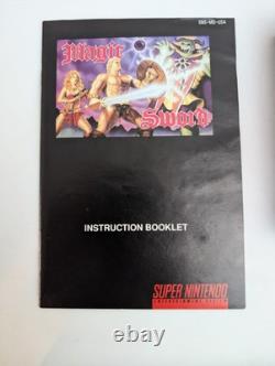Mint Condition Super Nintendo SNES Magic Sword