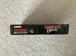 Mint Donkey Kong Country + CD Super Nintendo SNES Boxed PAL CIB Collectors
