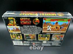 Mortal Kombat 1 SNES Super Nintendo Sealed NEW H-Seam US NTSC VGA Ready