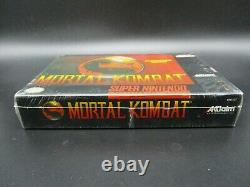 Mortal Kombat 1 SNES Super Nintendo Sealed NEW H-Seam US NTSC VGA Ready