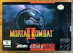 Mortal Kombat II Super Nintendo SNES Complete Box Manual Game