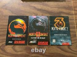 Mortal Kombat I+II+III, 1+2+3 (Super Nintendo, SNES) Authentic games + manuals