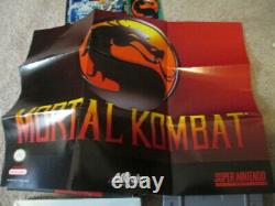 Mortal Kombat (Super Nintendo SNES) Complete CIB with Poster + Guide + Card