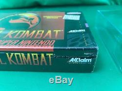 Mortal Kombat (Super Nintendo SNES) NEW FACTORY SEALED, With BOX PROTECTOR