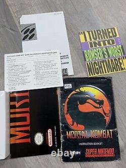 Mortal Kombat for Super Nintendo SNES Complete CIB Authentic by Acclaim
