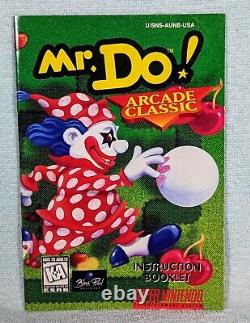 Mr. Do (Super Nintendo SNES, 1996) Authentic Complete with Box & Manual Tested