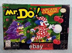 Mr. Do (Super Nintendo SNES, 1996) Authentic Complete with Box & Manual Tested