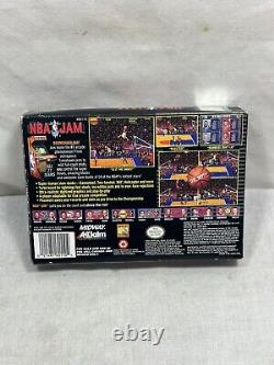 NBA Jam (Super Nintendo SNES, 1993) in Box 1st Print withBarkley Tested