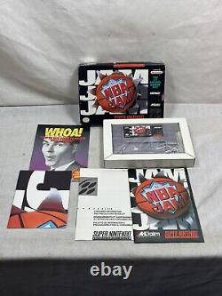NBA Jam (Super Nintendo SNES, 1993) in Box 1st Print withBarkley Tested