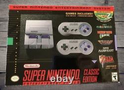 NEW SNES Super Nintendo Mini Entertainment System, 21 Games + 2 Controllers