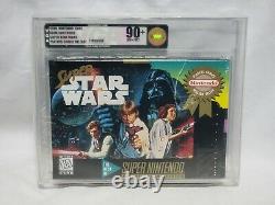 NEW Super Star Wars Super Nintendo Game VGA 90+ NM+/MT GOLD Graded SNES starwars