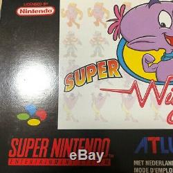 New Super Widget SNES Super Nintendo French FAH Completed Unopened Famicom