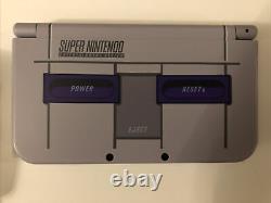 Nintendo 3DS XL Super Nintendo SNES Edition With Super Mario Kart. Like New
