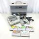 Nintendo Japanese Super Famicom Super Mario Storage Case Snes Bundle With 5 Game