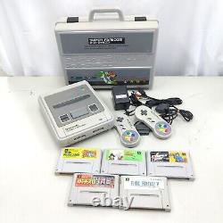 Nintendo Japanese Super Famicom Super Mario Storage Case SNES bundle with 5 game