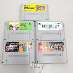 Nintendo Japanese Super Famicom Super Mario Storage Case SNES bundle with 5 game
