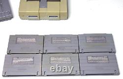 Nintendo SNES Bundle 8 Games + 2 Controllers, Super Mario Kart, Tested Works