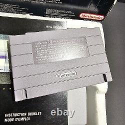 Nintendo SNES Super Nintendo Console Gray with Box & Super Mario World TESTED