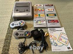 Nintendo Super Famicom Console & 8 Games Japan SNES 240728