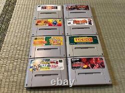 Nintendo Super Famicom Console & 8 Games Japan SNES 240728