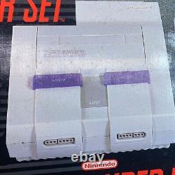 Nintendo Super Set SNES CIB Complete in Box w Tray Cover, Baggies Inserts Ties